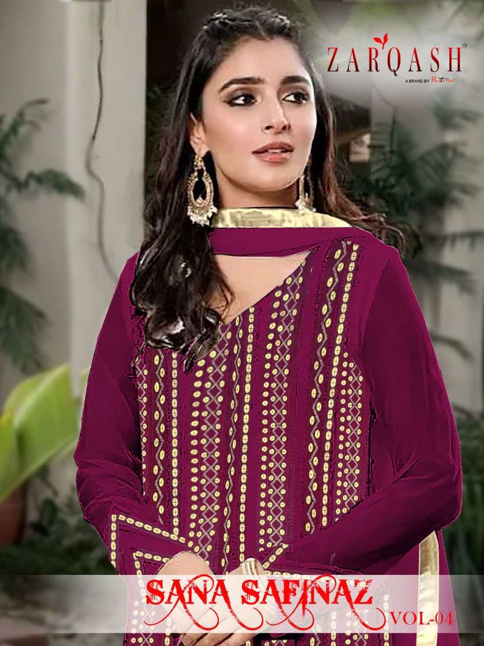 SANA SAFINAZ VOL-4 BY ZARQASH Z-2118-A TO Z-2112-H SERIES FAUX GEORGETTE DRESSES