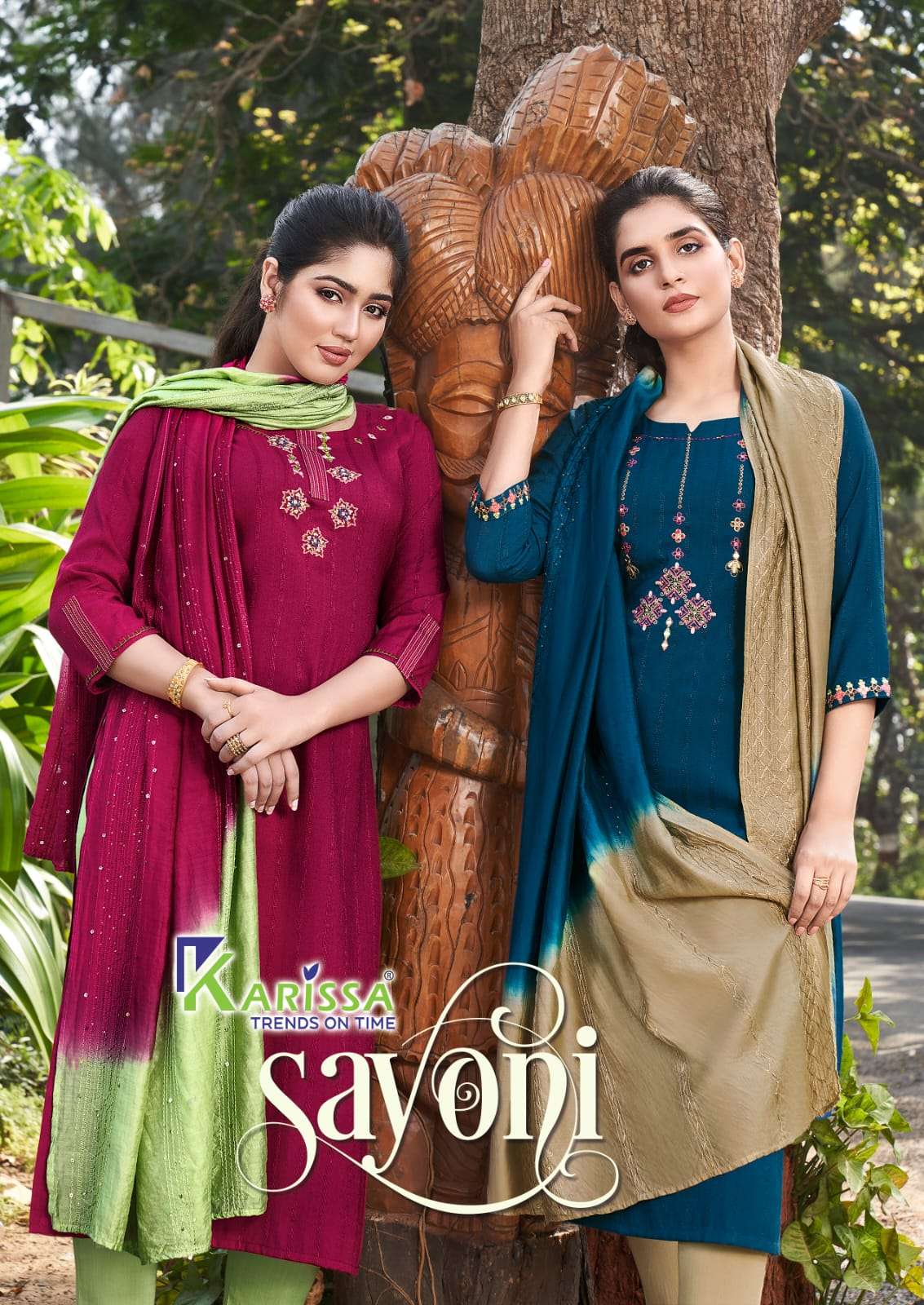 SAYONI BY KARISSA 101 TO 106 SERIES DESIGNER VISCOSE RAYON DRESSES