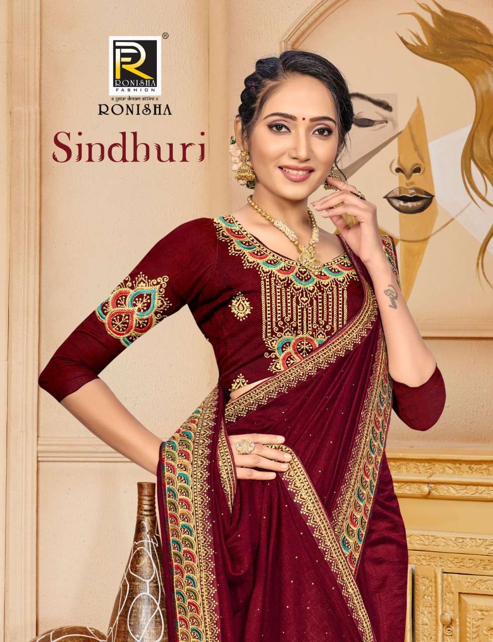 SINDHURI BY RONISHA FASHION 1001 TO 1008 SERIES DESIGNER SILK SAREES