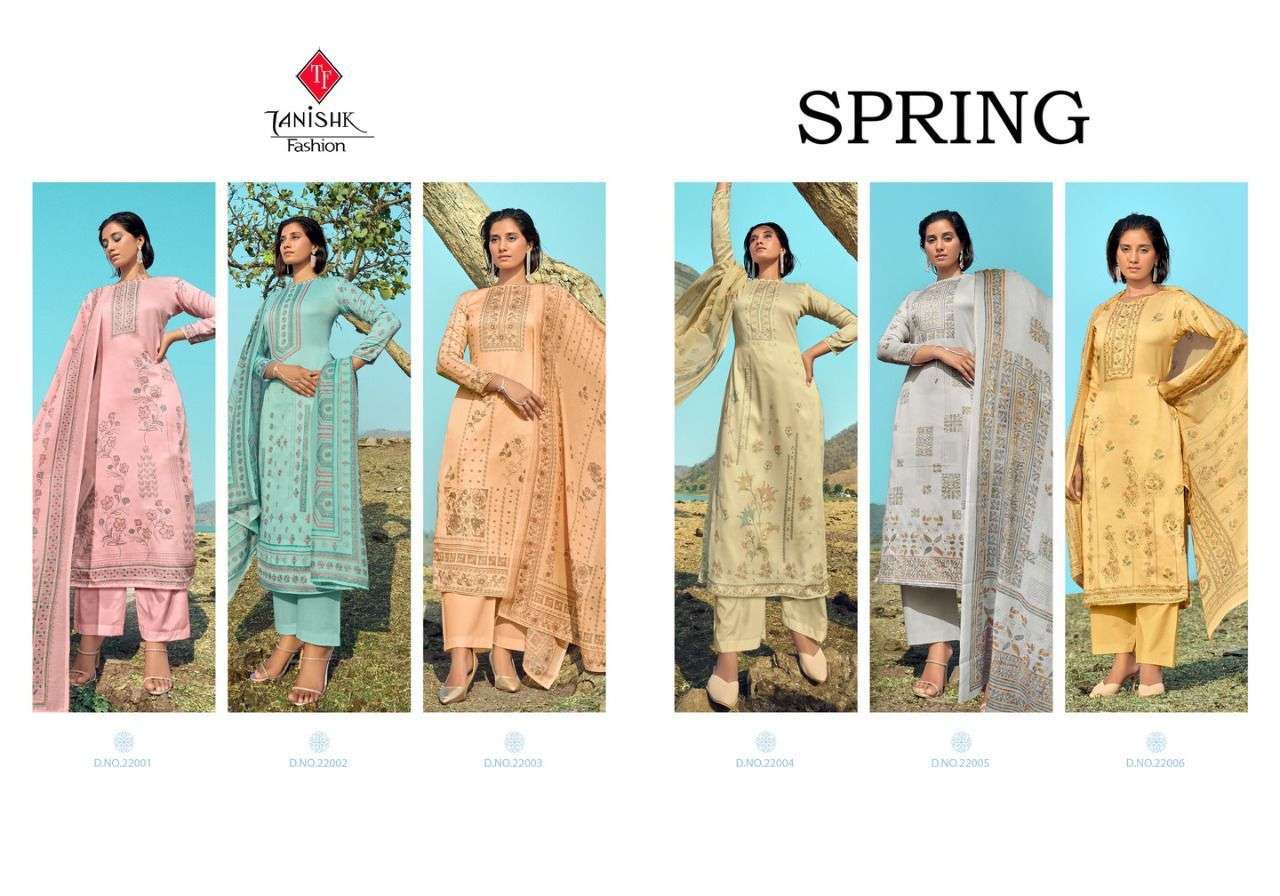 SPRING BY TANISHK FASHION 22001 TO 22006 SERIES DESIGNER DRESSES