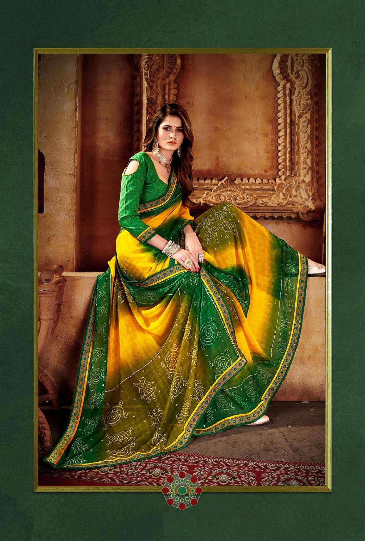 SR-104 BY ASLIWHOLESALE 1001 TO 1012 SERIES JAIPURI GEORGETTE SAREES