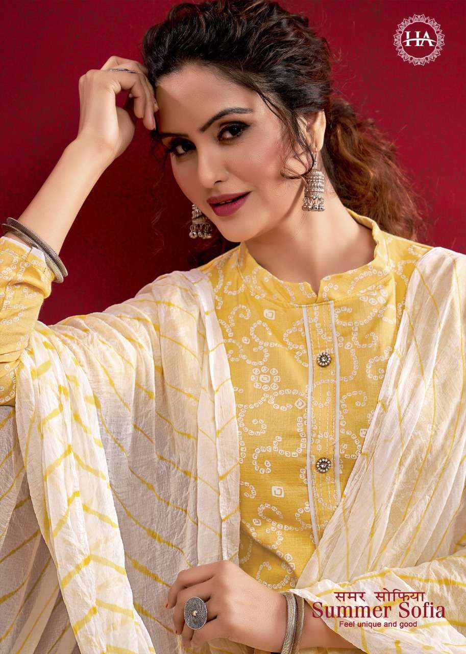 SUMMER SOFIA BY HARSHIT FASHION HUB 933-001 TO 933-006 SERIES RAYON PRINTED DRESSES