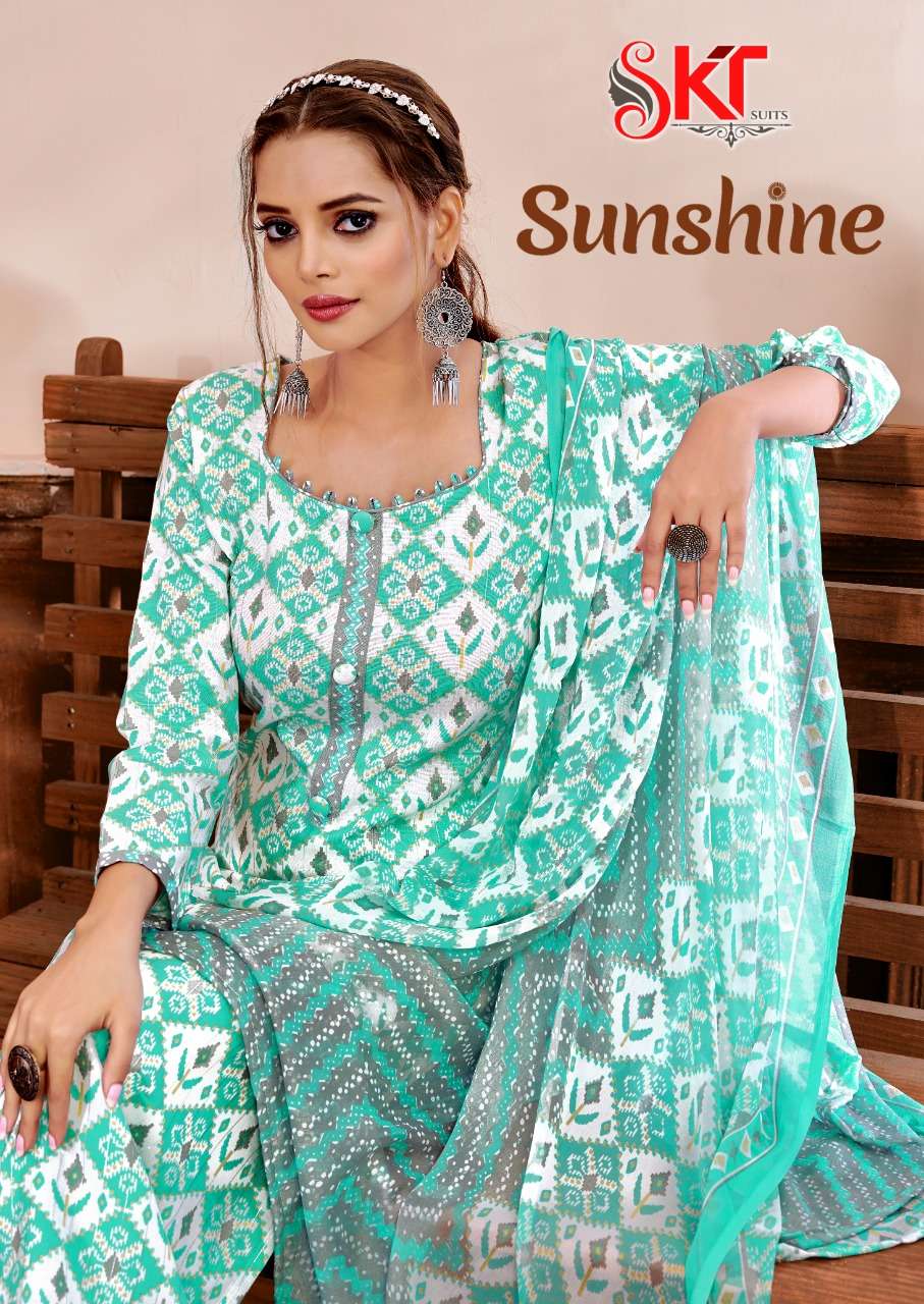 SUNSHINE BY SKT SUITS 1001 TO 1010 SERIES DESIGNER COTTON DRESSES