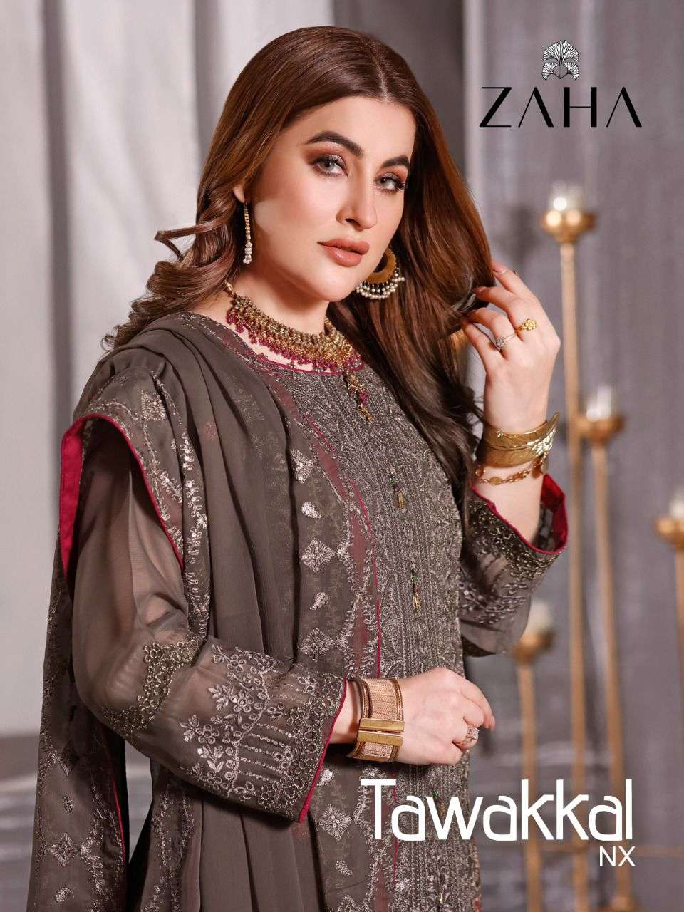 TAWAKKAL NX BY ZAHA 10008 TO 10010 SERIES GEORGETTE PAKISTANI DRESSES