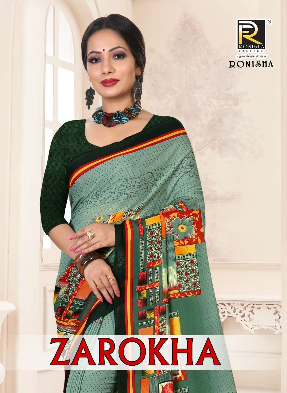 ZAROKHA BY RONISHA FASHION 1001 TO 1008 SERIES DESIGNER FANCY SAREES