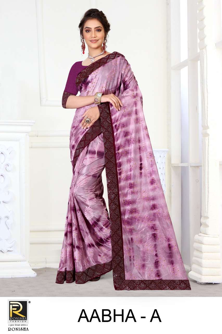 AABHA BY RONISHA FASHION A TO F SERIES DESIGNER BRASSO SAREES