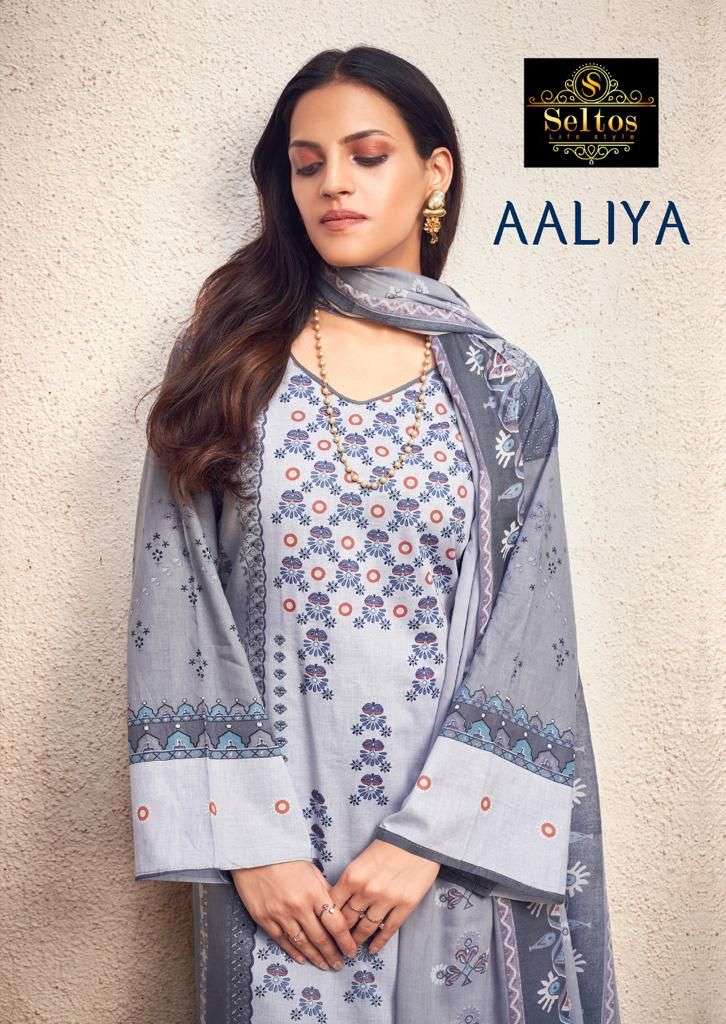 AALIYA BY SELTOS 78001 TO 78008 SERIES PRINTED COTTON DRESSES