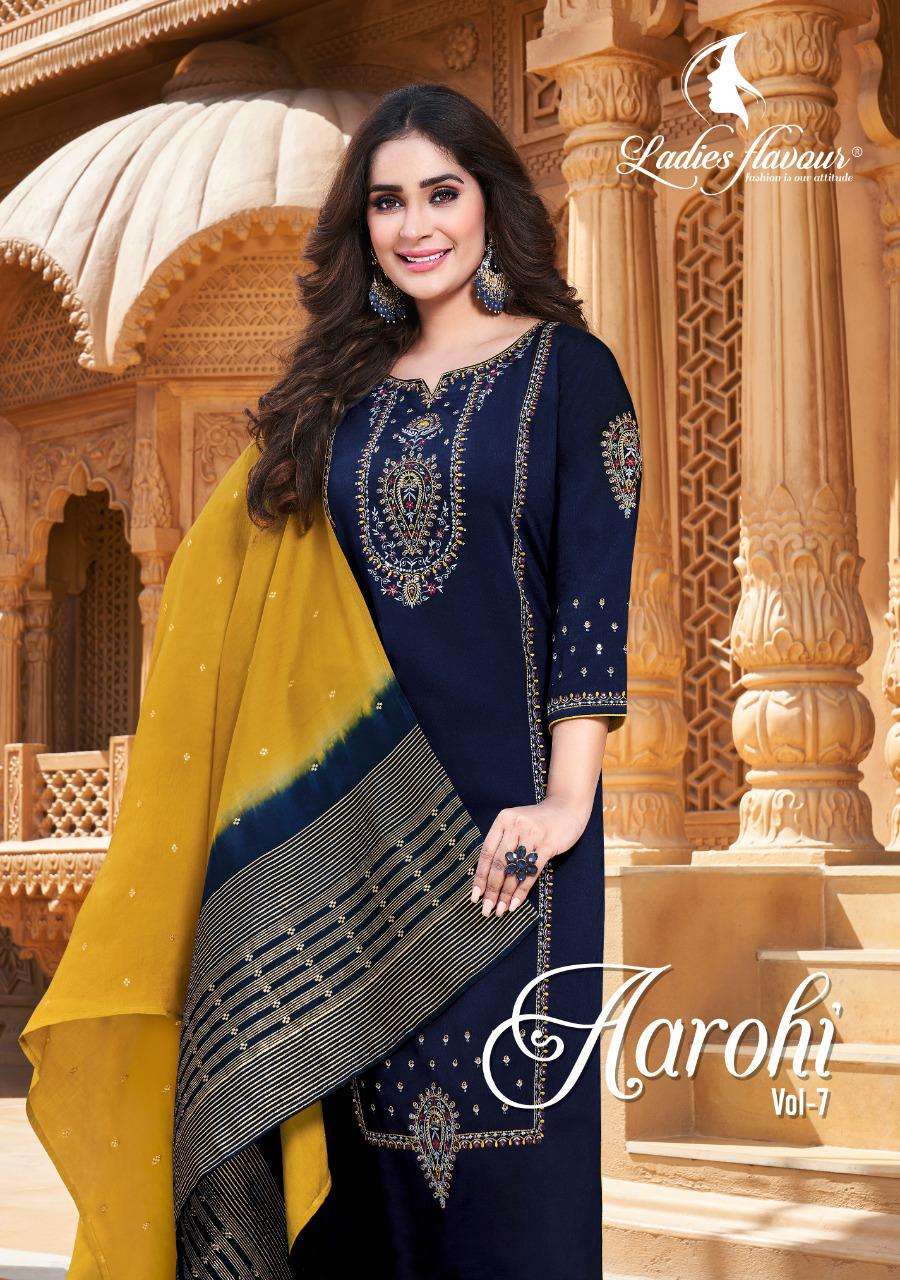 AAROHI VOL-7 BY LADIES FLAVOUR 1001 TO 1006 DESIGNER EMBROIDERED DRESSES