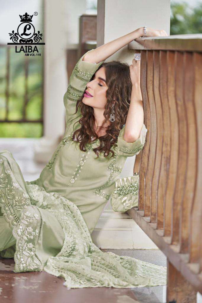 AM VOL-119 BY LAIBA DESIGNER HEAVY PURE GEORGETTE STITCHED DRESSES