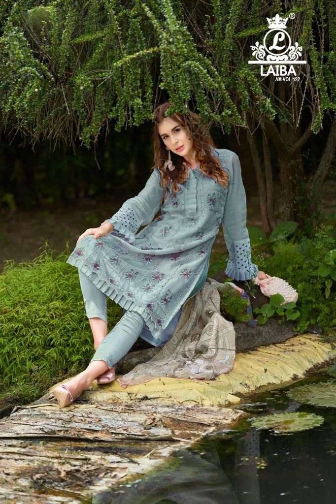 AM VOL-122 BY LAIBA DESIGNER HEAVY PURE GEORGETTE STITCHED DRESSES