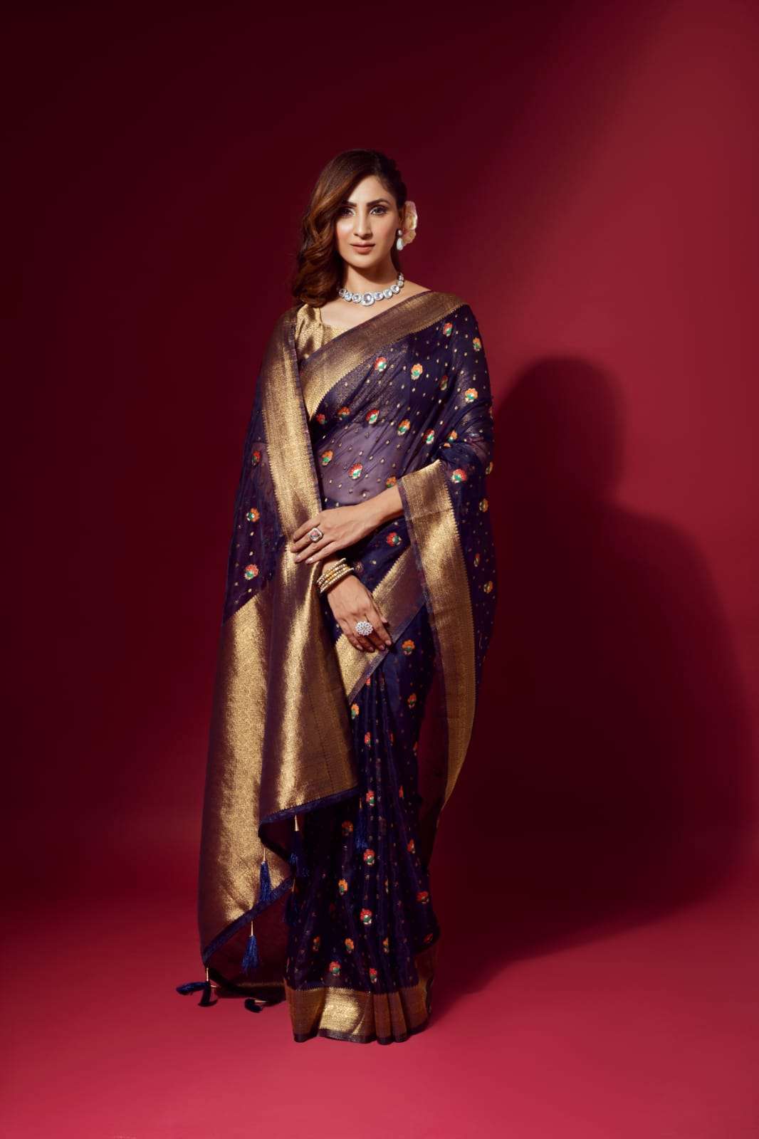 AMULY BY RAJPATH 25001 TO 25006 SERIES DESIGNER ORGANZA SILK SAREES