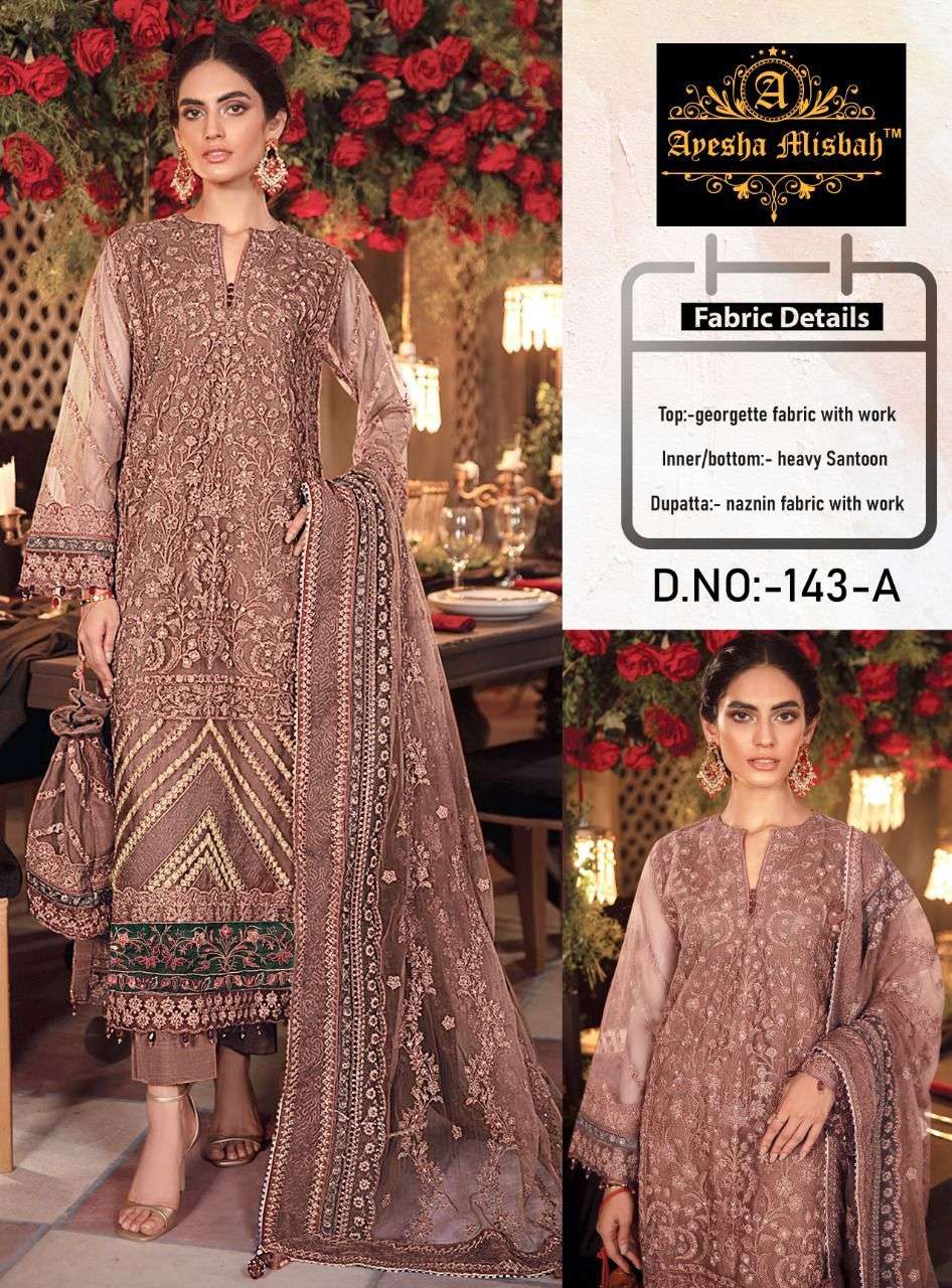 AYESHA MISBAH 143 COLOURS BY ASLIWHOLESALE DESIGNER PAKISTANI DRESSES