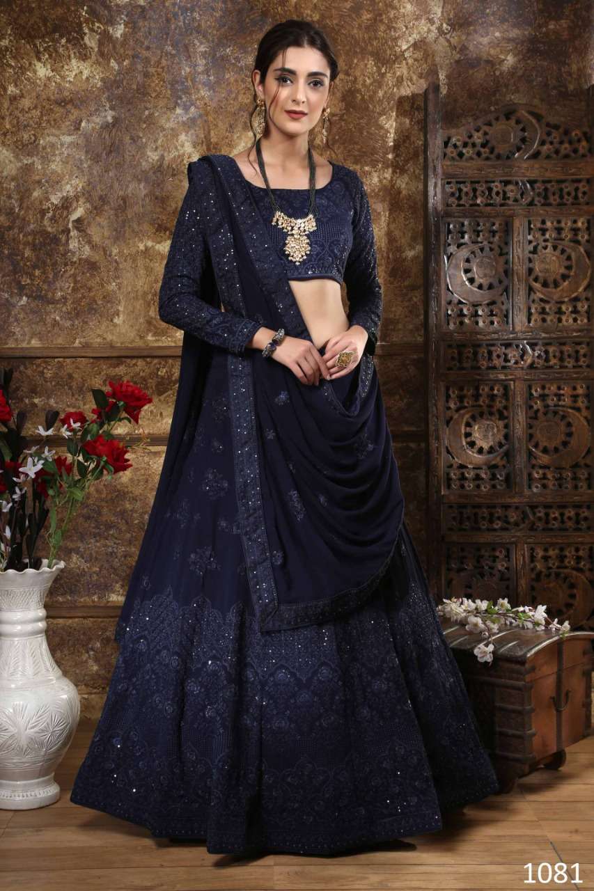 BRIDESMAID VOL-2 BY ASLIWHOLESALE 1081 TO 1086 SERIES DESIGNER GEORGETTE LEHENGAS