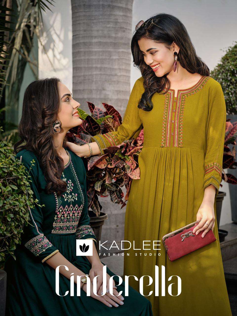 CINDERELLA BY KADLEE 1001 TO 1006 SERIES EMBROIDERED RAYON KURTIS