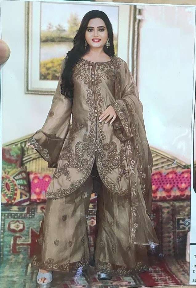 DR-019 BY ASLIWHOLESALE DESIGNER HEAVY NET EMBROIDERED DRESSES