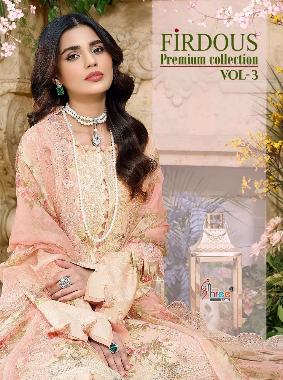 FIRDOUS PREMIUM COLLECTION VOL-3 BY SHREE FABS 2183 TO 2190 SERIES COTTON DRESSES