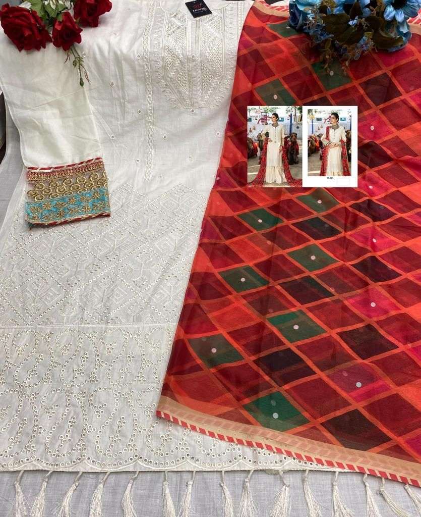 H-02 HIT DESIGN BY HOOR TEX DESIGNER LAWN COTTON DRESS