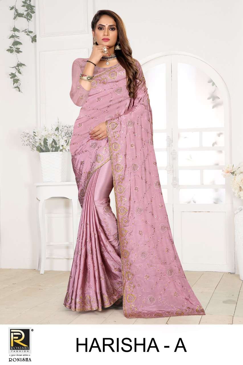 HARISHA BY RONISHA FASHION A TO F SERIES DESIGNER CREPE SAREES