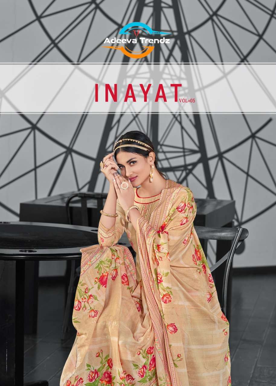 INAYAT VOL-5 BY ADEEVA TRENDZ 5001 TO 5010 SERIES DESIGNER COTTON DRESSES