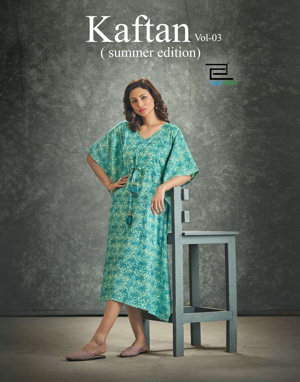 KAFTAN VOL-3 BY BLUE HILLS 3001 TO 3004 SERIES CASUAL RAYON KAFTANS