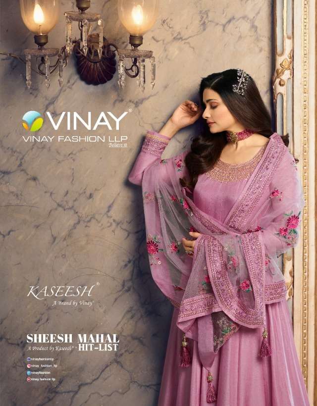 KASEESH SHEESH MAHAL HIT LIST BY VINAY FASHION DESIGNER DOLA SILK DRESSES