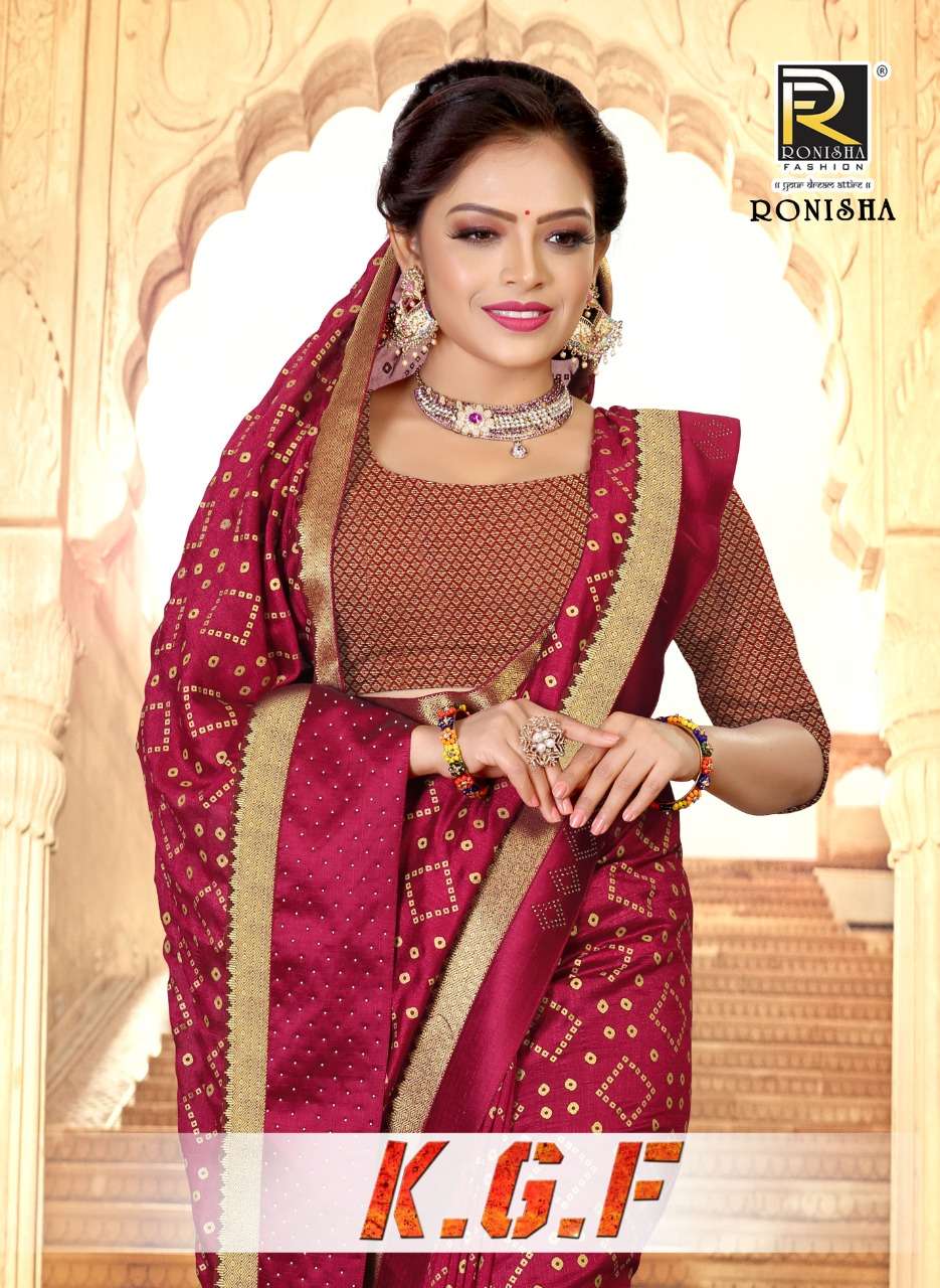 KGF BY RONISHA FASHION 1001 TO 1008 SERIES DESIGNER VICHITRA SAREES