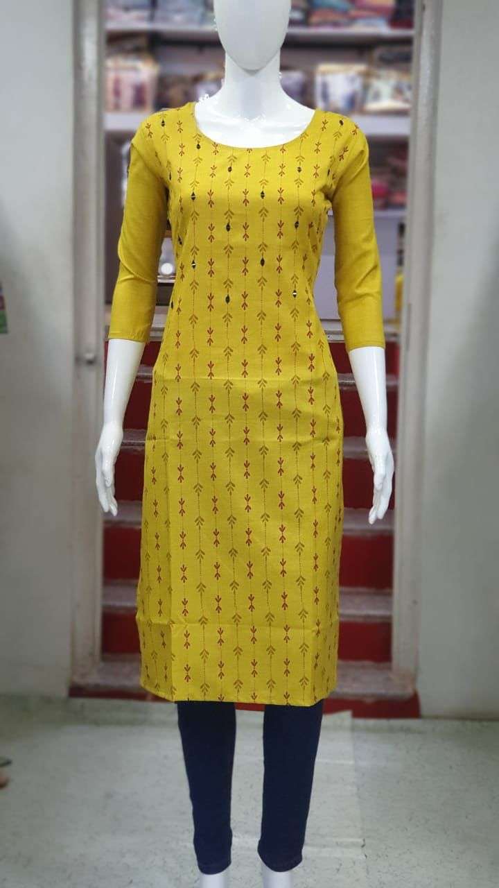 M-1007 COLOURS BY ASLIWHOLESALE DESIGNER COTTON PRINTED KURTIS