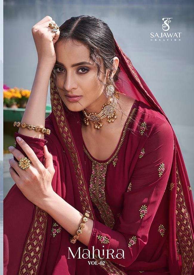 MAHIRA VOL-2 BY SAJAWAT CREATION 2001 TO 2005 SERIES GEORGETTE DRESSES