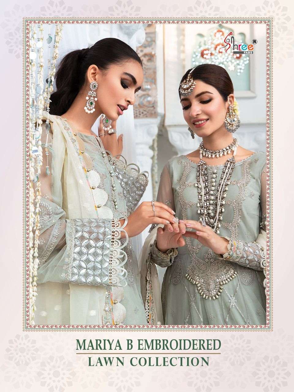 MARIYA B EMBROIDERED LAWN COLLECTION BY SHREE FABS 2164 TO 2169 SERIES LAWN DRESSES