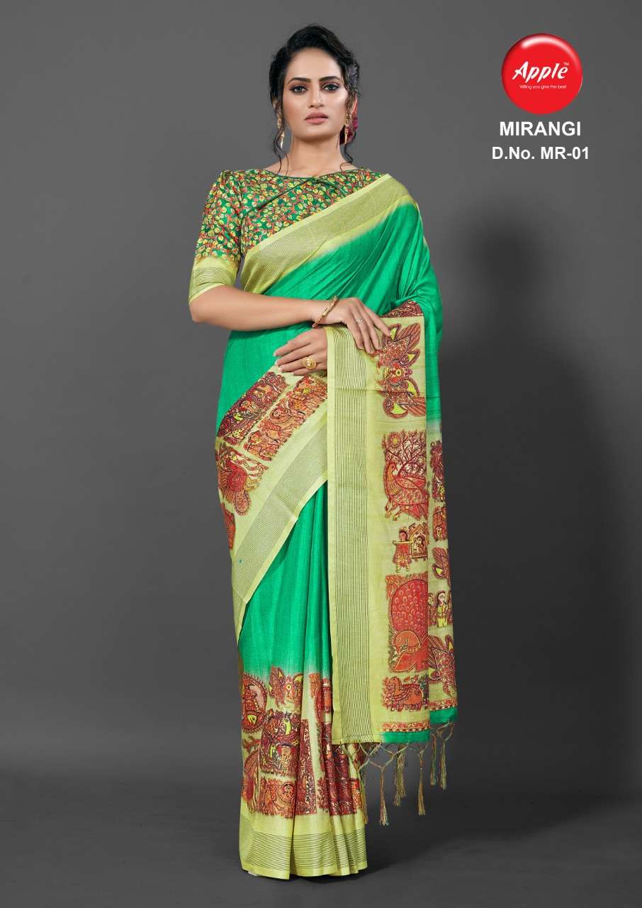 MIRANGI BY APPLE 01 TO 08 SERIES DESIGNER SILK SAREES