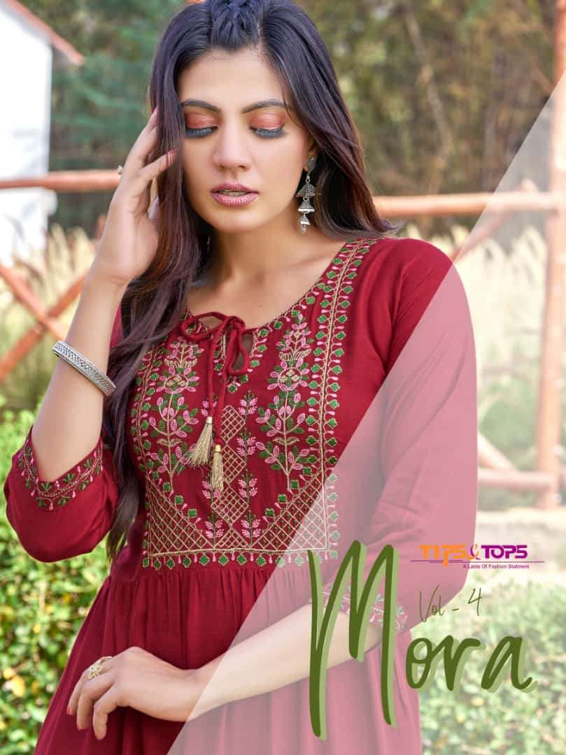 MORA VOL-4 BY TIPS & TOPS 01 TO 06 SERIES RAYON GOWNS