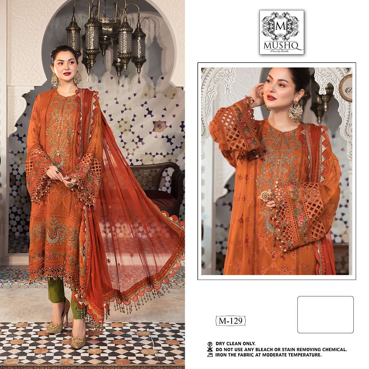 MUSHQ M-129 HIT DESIGN BY MUSHQ FAUX GEORGETTE PAKISTANI DRESS