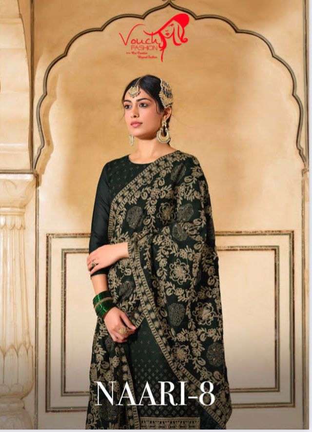 NAARI VOL-8 BY VOUCH 971 TO 974 SERIES DESIGNER GEORGETTE DRESSES