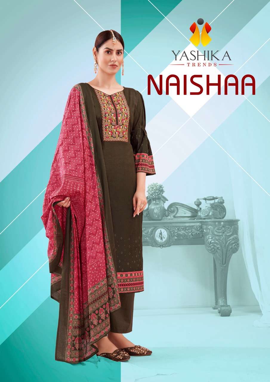 NAISHAA BY YASHIKA TRENDZ 1001 TO 1008 SERES HEAVY COTTON DRESSES