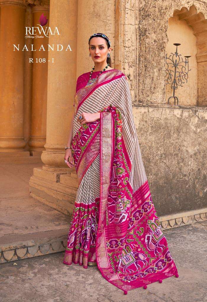 NALANDA 108 COLOURS BY REWAA HEAVY DESIGNER PATOLA SAREES