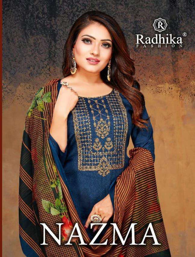 NAZMA BY RADHIKA FASHION 1001 TO 1008 SERIES COTTON DRESSES