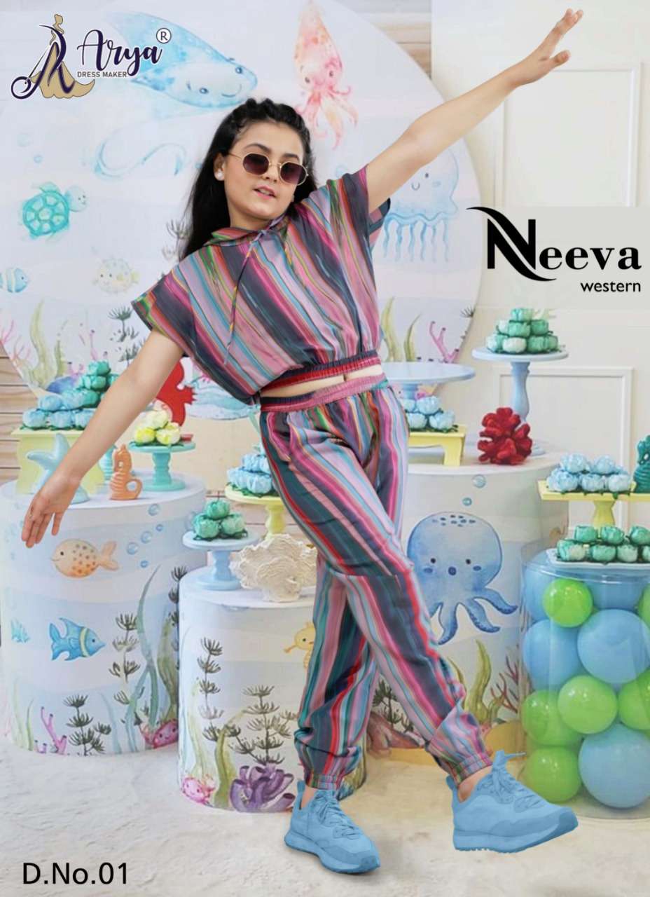 NEEVA BY ARYA DRESS MAKER 01 TO 06 SERIES DESIGNER RAYON GIRLS WEAR