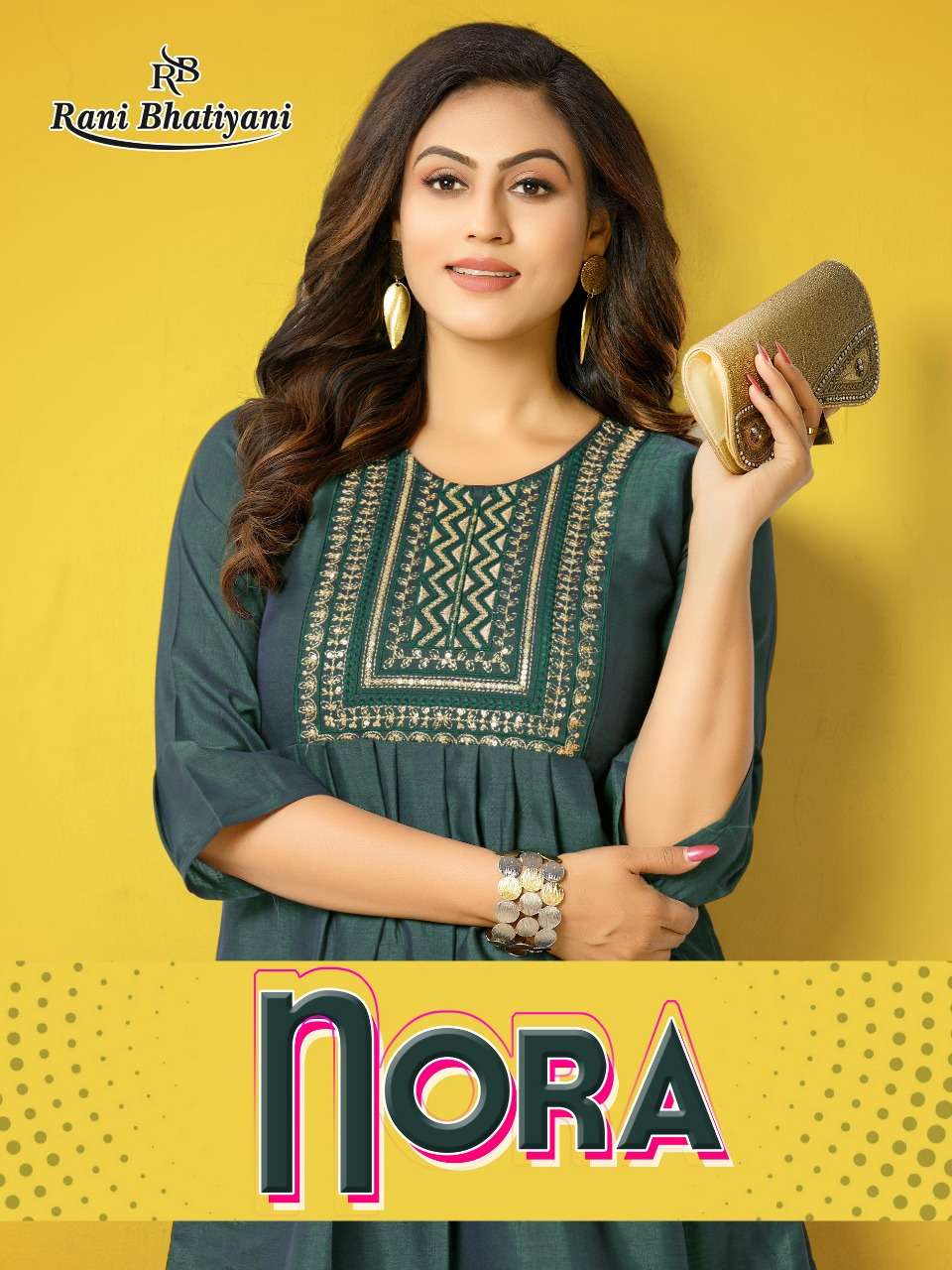 NORA VOL-1 BY RANI BHATIYANI 101 TO 106 SERIES DESIGNER RAYON TOPS