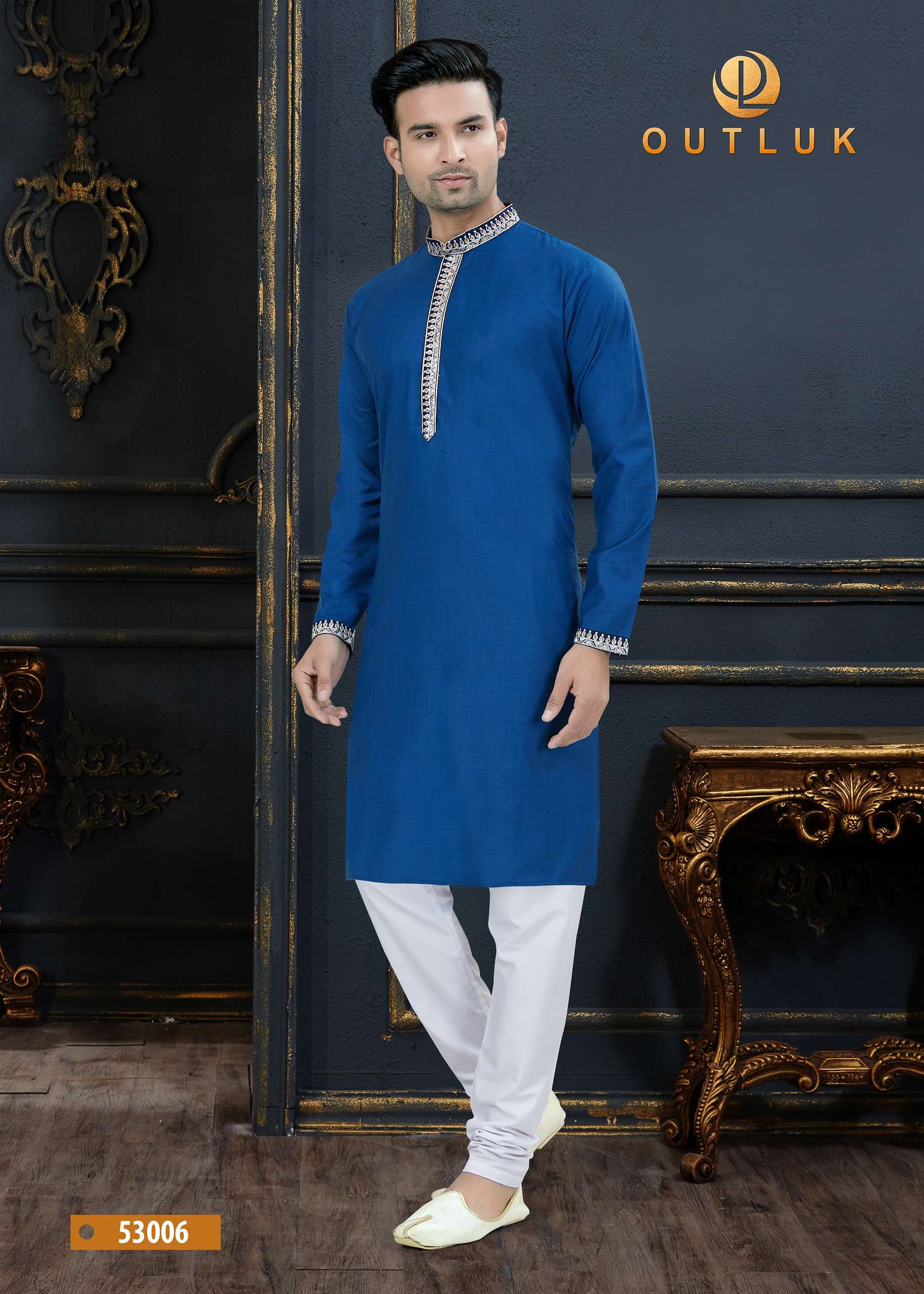 OUTLUK VOL-53 BY OUTLUK 53001 TO 53008 SERIES MENS COTTON KURTAS WITH PAJAMA