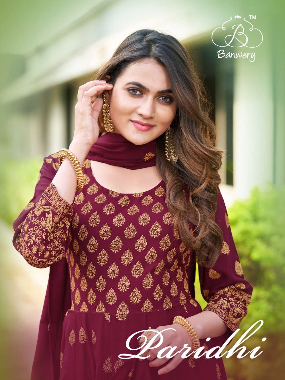 PARIDHI BY BANWERY 1001 TO 1008 SERIES RAYON KURTIS WITH DUPATTA