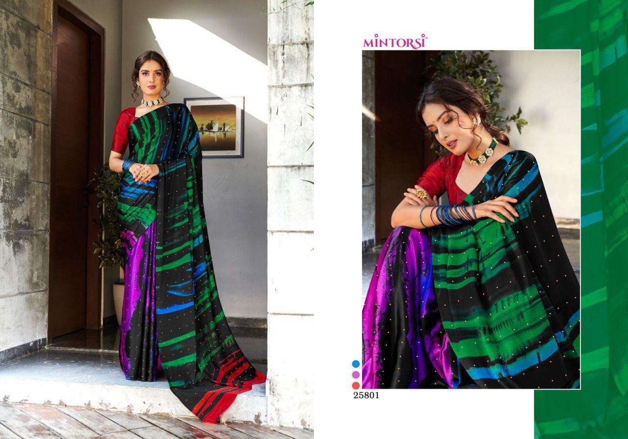 RANG TARANG BY MINTORSI 25801 TO 25807 SERIES SATIN SILK SAREES