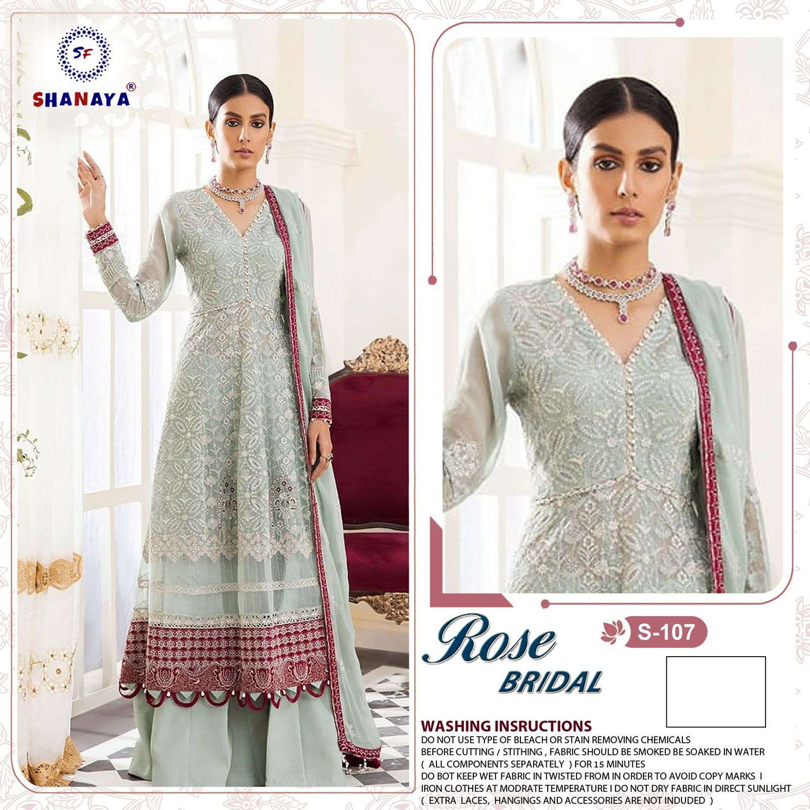 ROSE BRIDAL S-107 BY SHANAYA FASHION GEORGETTE EMBROIDERED DRESSES