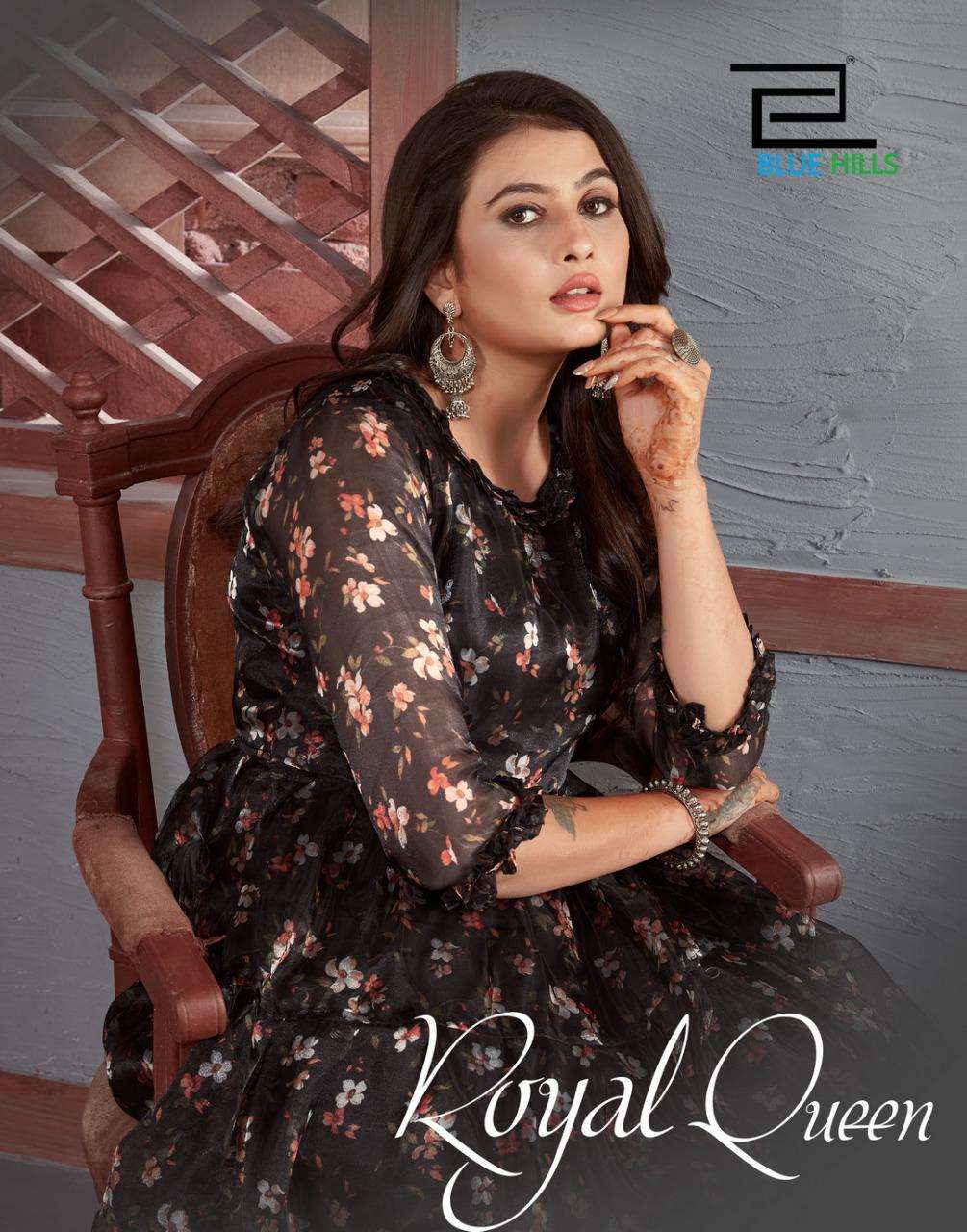 ROYAL QUEEN BY BLUE HILLS 1001 TO 1004 SERIES DESIGNER ORGANZA KURTIS