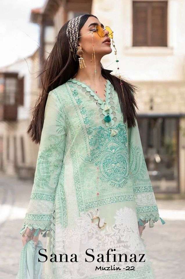 SANA SAFINAZ MUZLIN-22 BY DEEPSY SUITS 1611 TO 1618 SERIES COTTON DRESSES