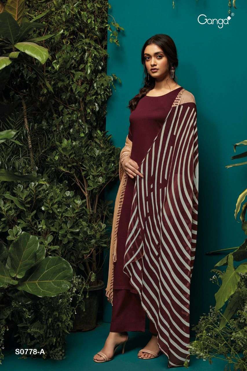 SELVI-778 BY GANGA FASHIONS S0778-A TO S0778-D SERIES DESIGNER COTTON DRESSES