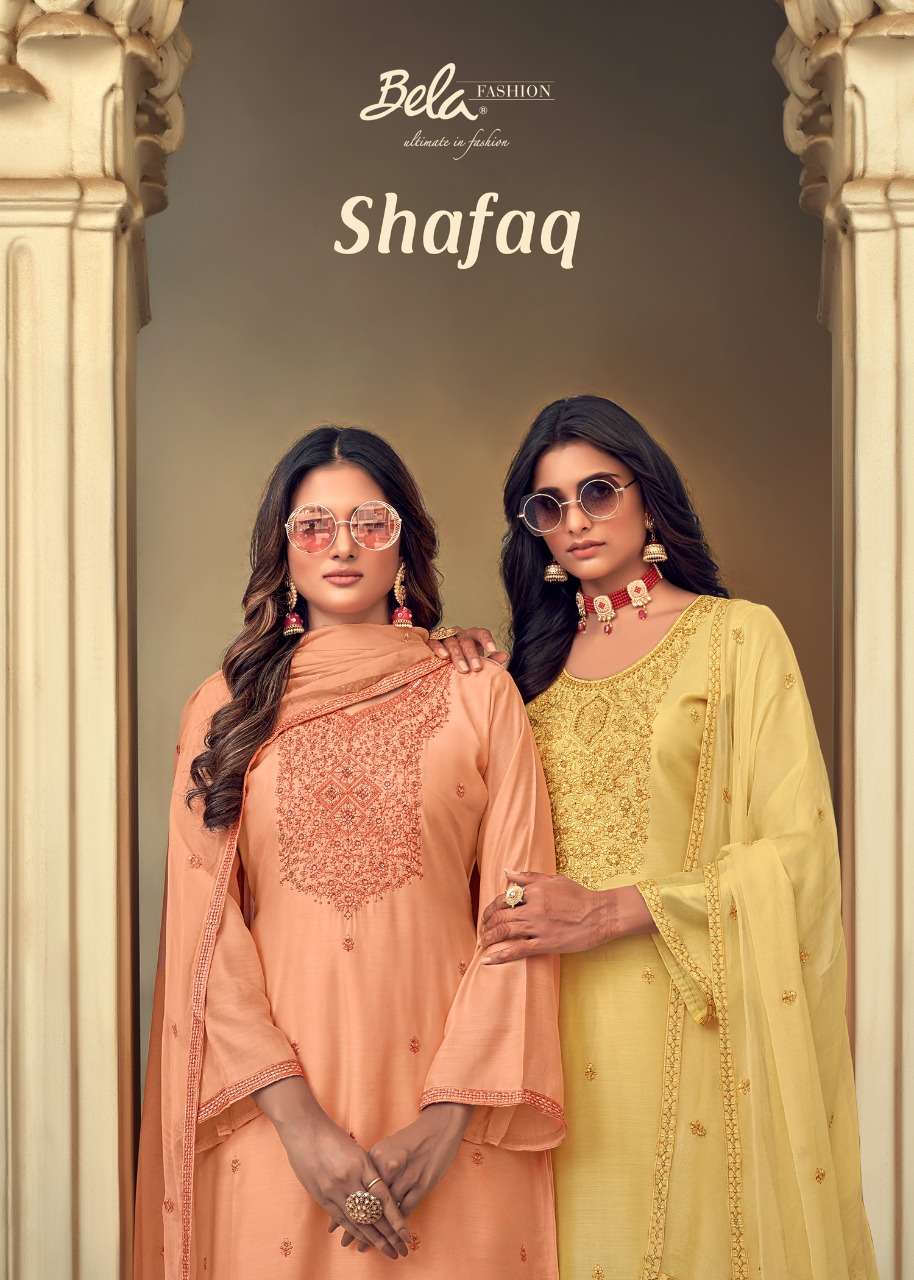 SHAFAQ BY BELA FASHION 1001 TO 1007 SERIES DESIGNER MUSLIN DRESSES