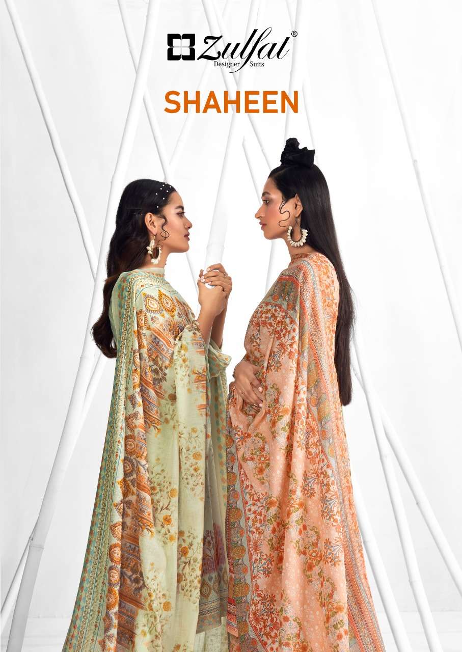 SHAHEEN BY ZULFAT 420-001 TO 420-010 SERIES DESIGNER COTTON DRESSES