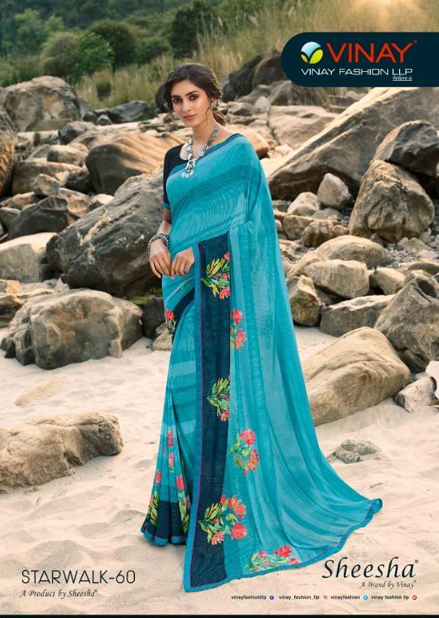 SHEESHA STARWALK VOL-60 BY VINAY FASHION 23281 TO 23291 SERIES DESIGNER SAREES