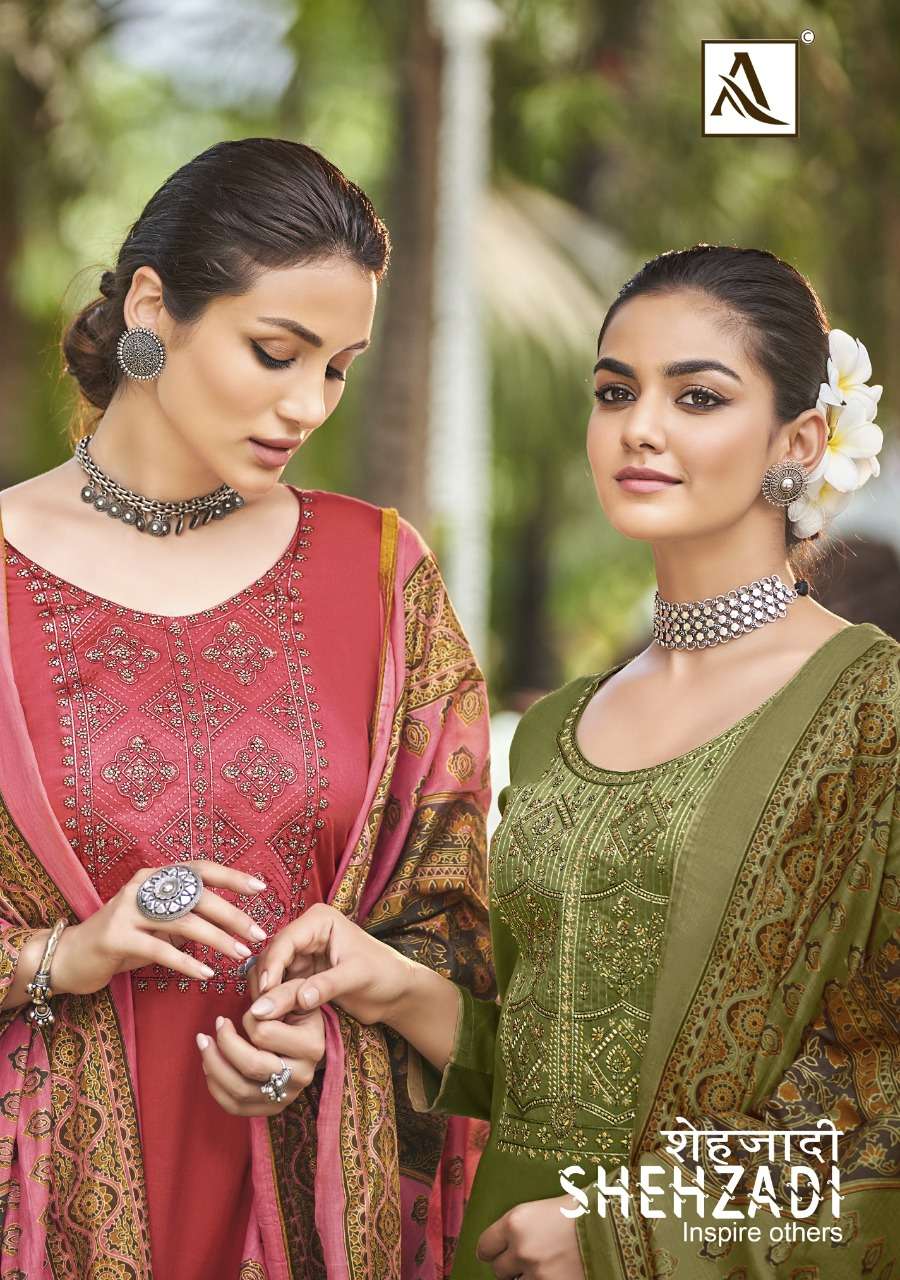 SHEHZADI BY ALOK SUIT 946-001 TO 946-008 SERIES DESIGNER ZAM FANCY DRESSES