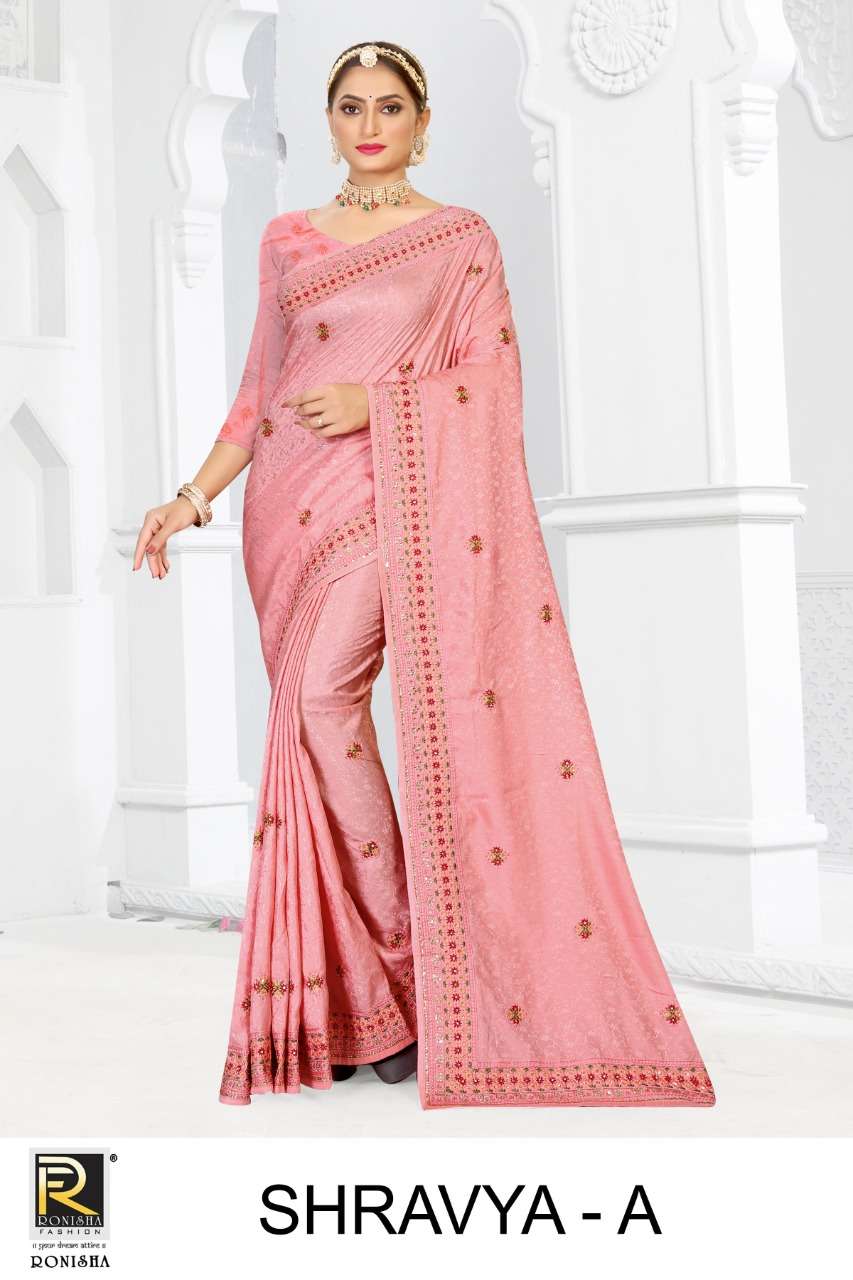 SHRAVYA BY RONISHA FASHION A TO F SERIES DESIGNER JACQUARD SAREES